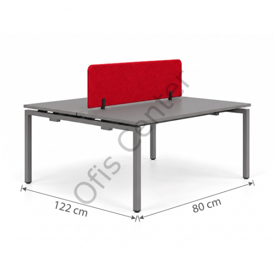 Haks Mini İkili Ofis ve Büro Masa 80x122 cm